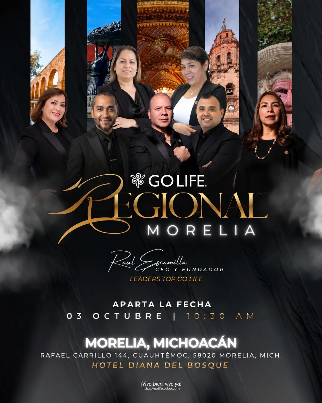 Cartel oficial del Regional Go Life Morelia con líderes, fecha y sede